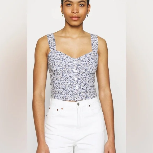 Abercrombie & Fitch Button Down Linen top XS - Picture 1 of 8